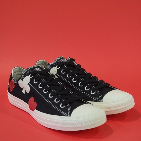 Converse Shoes | Converse Ctas Low 'Queen of Hearts' Unisex Sneakers 165670c Nwt | Color: Black/Red | Size: 7.5 | Techandstyle's Closet
